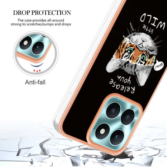 For Honor X6a Electroplating Marble Dual-side IMD Phone Case(Natural Growth)