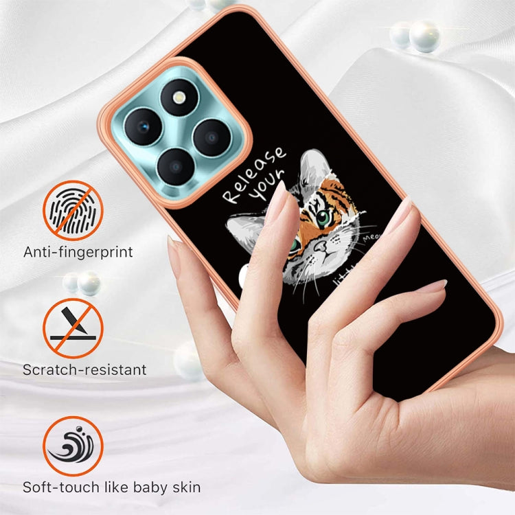 For Honor X6a Electroplating Marble Dual-side IMD Phone Case(Natural Growth)