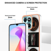 For Honor X6a Electroplating Marble Dual-side IMD Phone Case(Retro Radio)