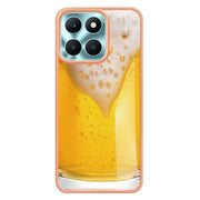 For Honor X6a Electroplating Marble Dual-side IMD Phone Case(Draft Beer)