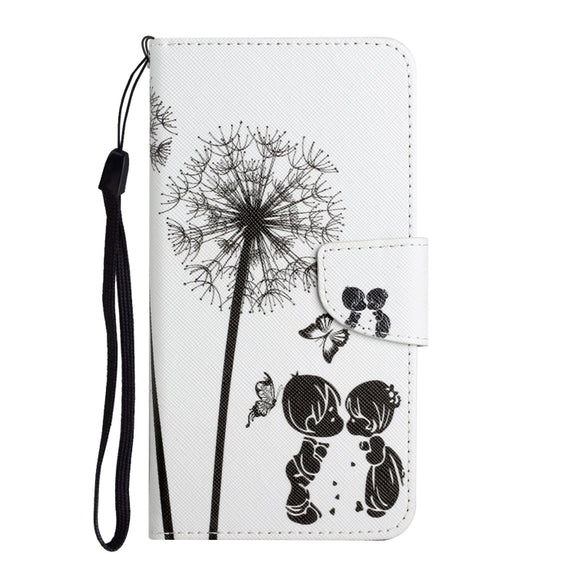 For iPhone 16 Pro 3D Colored Drawing Flip Leather Phone Case(Dandelions)