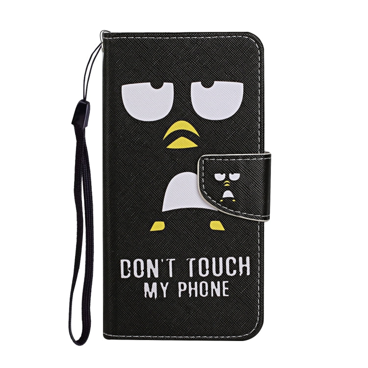For iPhone 16 Plus 3D Colored Drawing Flip Leather Phone Case(Penguins)