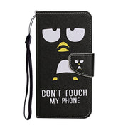 For iPhone 16 Plus 3D Colored Drawing Flip Leather Phone Case(Penguins)