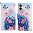 For iPhone 16 Plus 3D Colored Drawing Flip Leather Phone Case(Purple butterfly) - iPhone 16 Plus Cases by PMC TechLife | Online Shopping South Africa | PMC TechLife | Buy Now Pay Later Mobicred