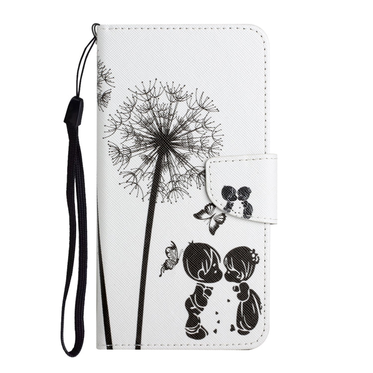 For iPhone 16 Plus 3D Colored Drawing Flip Leather Phone Case(Dandelions)