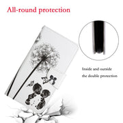 For iPhone 16 Plus 3D Colored Drawing Flip Leather Phone Case(Dandelions)