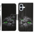 For iPhone 16 3D Colored Drawing Flip Leather Phone Case(Black Cat) - iPhone 16 Cases by PMC TechLife | Online Shopping South Africa | PMC TechLife | Buy Now Pay Later Mobicred