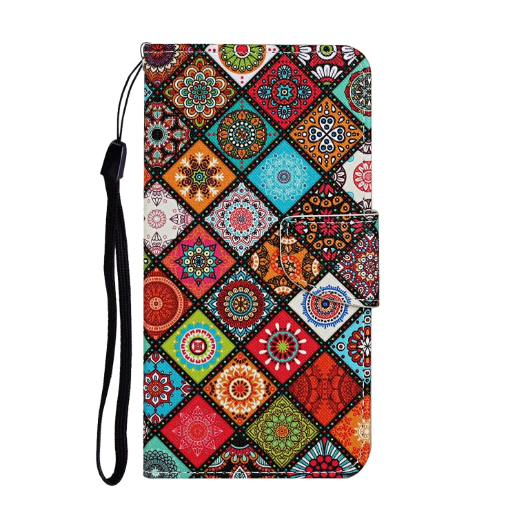 For iPhone 16 3D Colored Drawing Flip Leather Phone Case(Ethnic Totem)