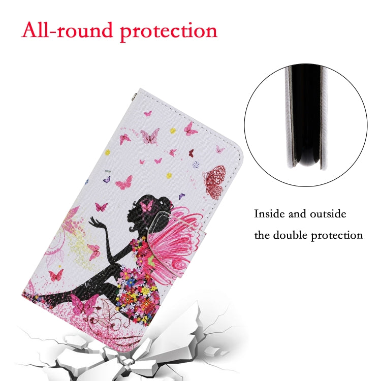 For iPhone 16 3D Colored Drawing Flip Leather Phone Case(Dance Girl)