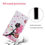 For iPhone 16 3D Colored Drawing Flip Leather Phone Case(Dance Girl)