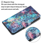 For iPhone 16 3D Colored Drawing Flip Leather Phone Case(Star Mandala)