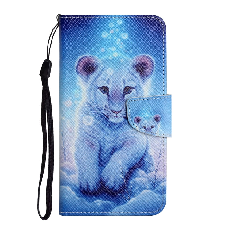 For iPhone 16 3D Colored Drawing Flip Leather Phone Case(Leopard)