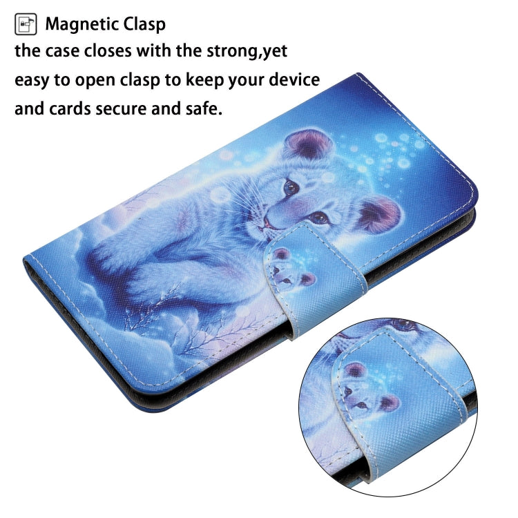 For iPhone 16 3D Colored Drawing Flip Leather Phone Case(Leopard)