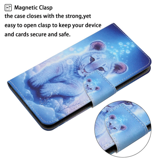 For iPhone 16 3D Colored Drawing Flip Leather Phone Case(Leopard)