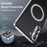 For Samsung Galaxy S25 5G MagSafe Magnetic Frosted Metal Phone Case(Silver)