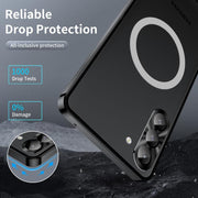 For Samsung Galaxy S25+ 5G MagSafe Magnetic Frosted Metal Phone Case(Black)