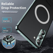 For Samsung Galaxy S25+ 5G MagSafe Magnetic Frosted Metal Phone Case(Green)