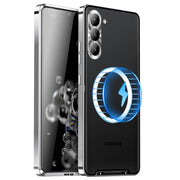 For Samsung Galaxy S25+ 5G MagSafe Magnetic Frosted Metal Phone Case(Silver)