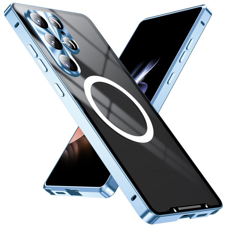 For Samsung Galaxy S25 Ultra 5G MagSafe Magnetic Frosted Metal Phone Case(Blue)