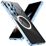For Samsung Galaxy S25 Ultra 5G MagSafe Magnetic Frosted Metal Phone Case(Blue)