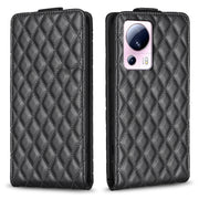 For Xiaomi 13 Lite / Civi 2 Diamond Lattice Vertical Flip Leather Phone Case(Black)