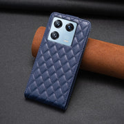 For Xiaomi 13 Pro Diamond Lattice Vertical Flip Leather Phone Case(Blue)