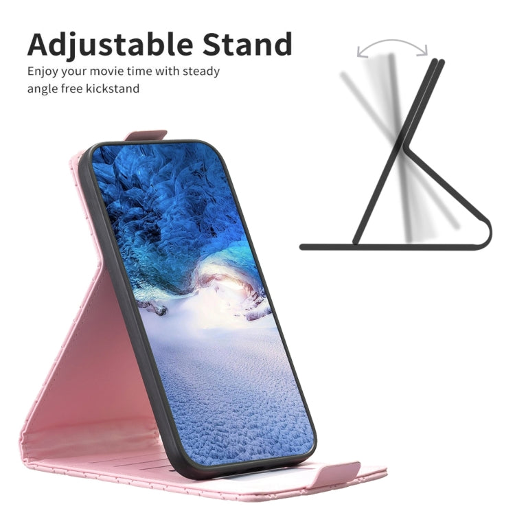 For Xiaomi 13 Diamond Lattice Vertical Flip Leather Phone Case(Pink)