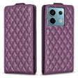 For Xiaomi Redmi Note 13 Pro 4G Global Diamond Lattice Vertical Flip Leather Phone Case(Dark Purple) - Note 13 Pro Cases by PMC TechLife | Online Shopping South Africa | PMC TechLife | Buy Now Pay Later Mobicred