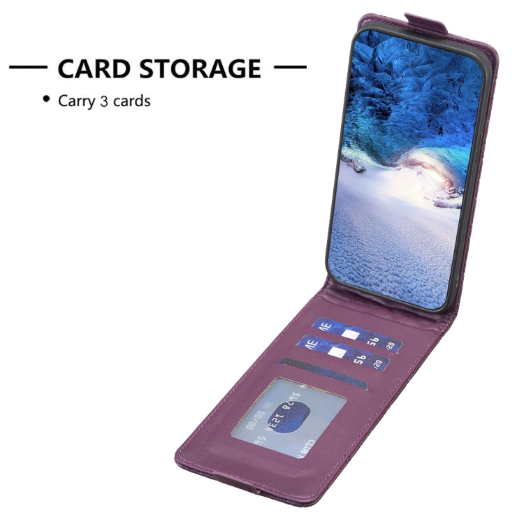 For Xiaomi Redmi Note 13 Pro 4G Global Diamond Lattice Vertical Flip Leather Phone Case(Dark Purple)
