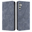 For Samsung Galaxy S24 5G Ethnic Embossed Adsorption Leather Phone Case(Grey) - Galaxy S24 5G Cases by PMC TechLife | Online Shopping South Africa | PMC TechLife