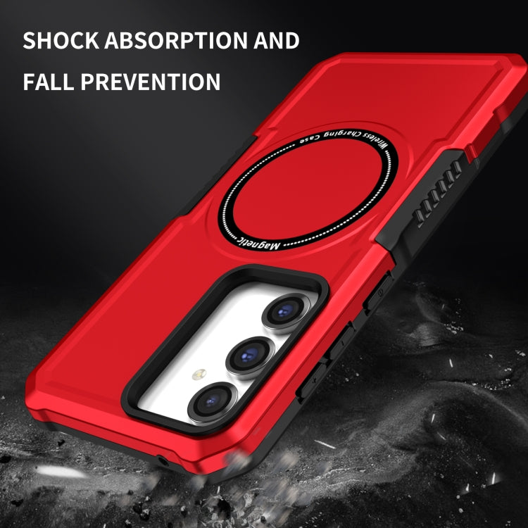 For Samsung Galaxy S23 FE MagSafe Shockproof Armor Phone Case(Red)