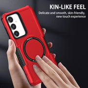 For Samsung Galaxy S23 FE MagSafe Shockproof Armor Phone Case(Red)