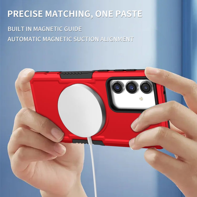 For Samsung Galaxy S23 FE MagSafe Shockproof Armor Phone Case(Red)