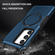For Samsung Galaxy S23 FE MagSafe Shockproof Armor Phone Case(Dark Blue)