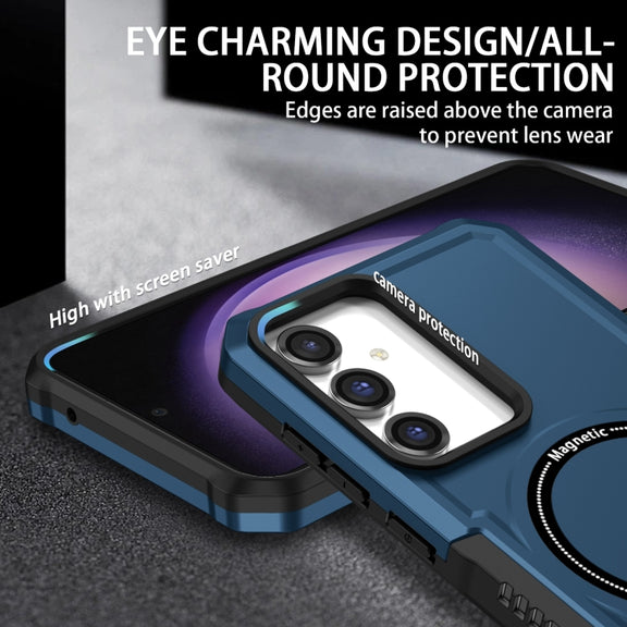 For Samsung Galaxy S23 FE MagSafe Shockproof Armor Phone Case(Dark Blue)