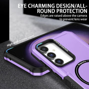 For Samsung Galaxy S23 FE MagSafe Shockproof Armor Phone Case(Purple)