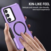 For Samsung Galaxy S23 FE MagSafe Shockproof Armor Phone Case(Purple)