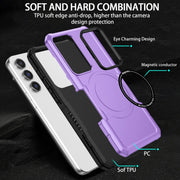 For Samsung Galaxy S23 FE MagSafe Shockproof Armor Phone Case(Purple)