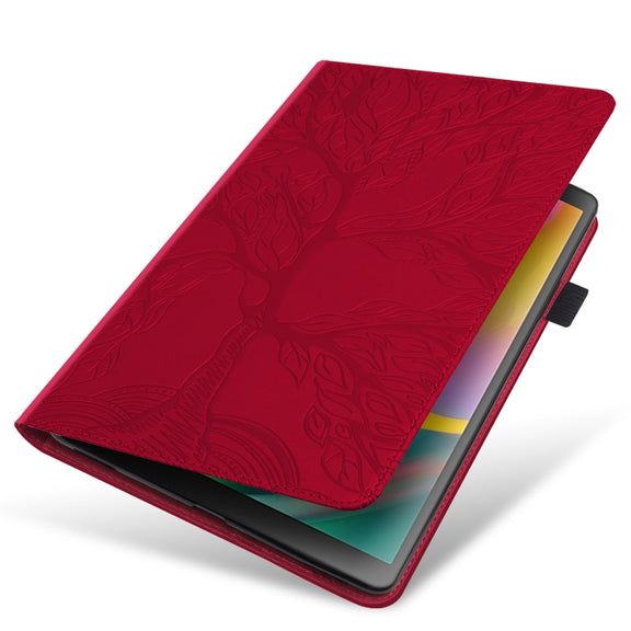 For Amazon Fire Max 11 Life Tree Series Horizontal Flip Leather Tablet Case(Red)
