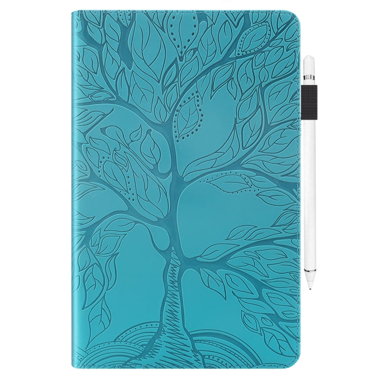 For Amazon Fire Max 11 Life Tree Series Horizontal Flip Leather Tablet Case(Lake Blue)