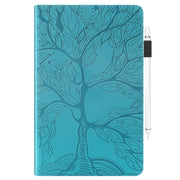 For Amazon Fire Max 11 Life Tree Series Horizontal Flip Leather Tablet Case(Lake Blue)