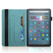 For Amazon Fire Max 11 Life Tree Series Horizontal Flip Leather Tablet Case(Lake Blue)