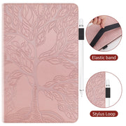 For Amazon Fire Max 11 Life Tree Series Horizontal Flip Leather Tablet Case(Rose Gold)