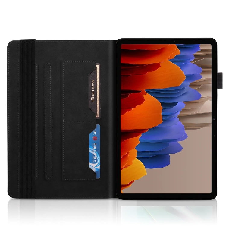 For Samsung Galaxy Tab S8 / S7 Life Tree Series Horizontal Flip Leather Tablet Case(Black)