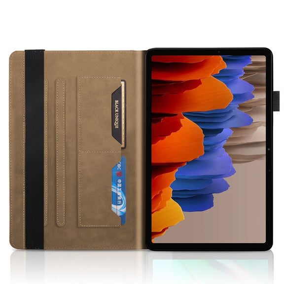 For Samsung Galaxy Tab S8 / S7 Life Tree Series Horizontal Flip Leather Tablet Case(Brown)
