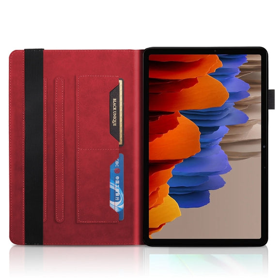 For Samsung Galaxy Tab S9+ Life Tree Series Horizontal Flip Leather Tablet Case(Red)