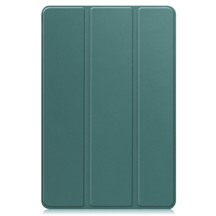 For Huawei MatePad 11.5 2023 Custer Texture 3-Fold Holder Leather Tablet Case(Green)