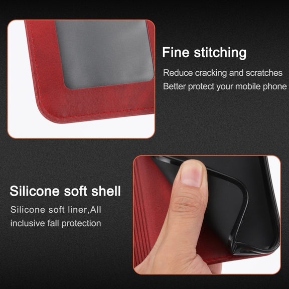 For iPhone 16 Pro Max Embossed Happy Cat Pattern Flip Leather Phone Case(Red)