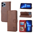 For iPhone 16 Pro Embossed Happy Cat Pattern Flip Leather Phone Case(Brown) - iPhone 16 Pro Cases by PMC TechLife | Online Shopping South Africa | PMC TechLife | Buy Now Pay Later Mobicred