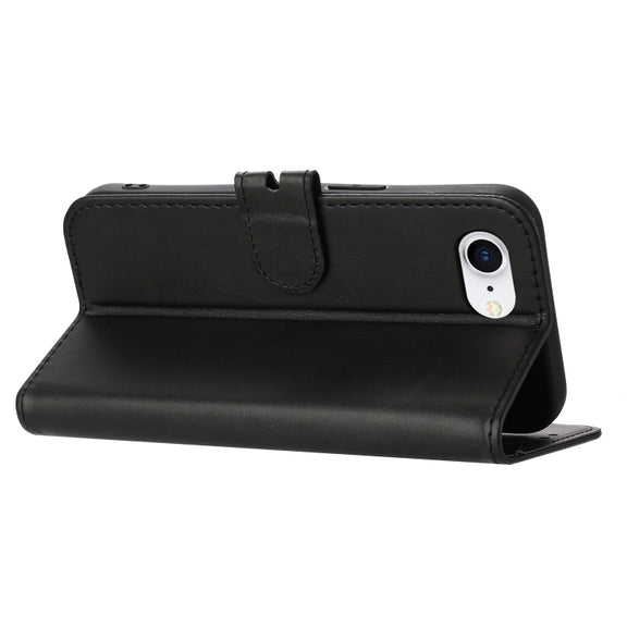 For iPhone 16e Embossed Happy Cat Pattern Flip Leather Phone Case(Black)